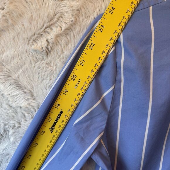 Madewell Maybel Top Womens XXS Blue Striped Button Up Adjustable Sleeves NWT NEW - Picture 12 of 14